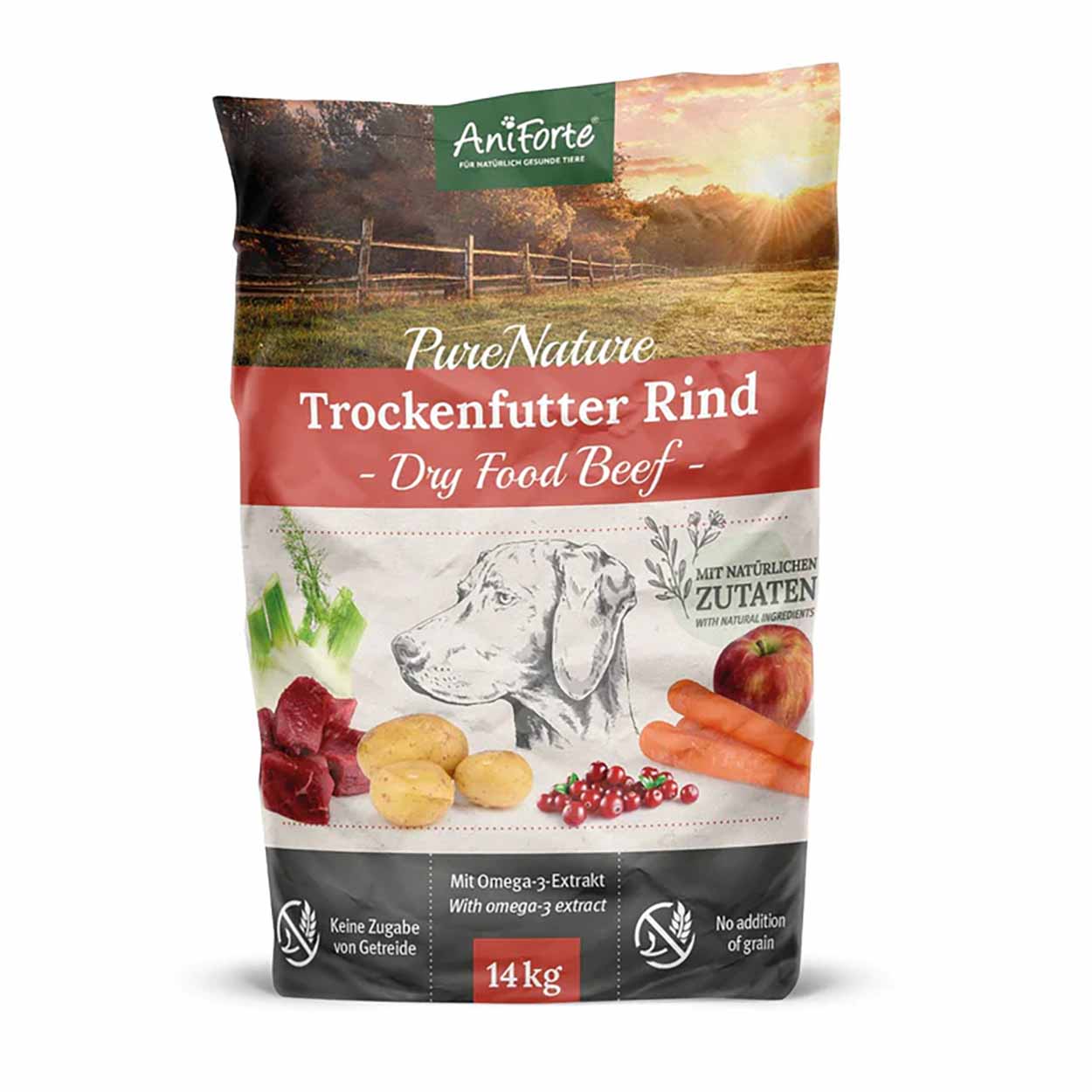 AniForte Pure Nature Trockenfutter Rind 14kg