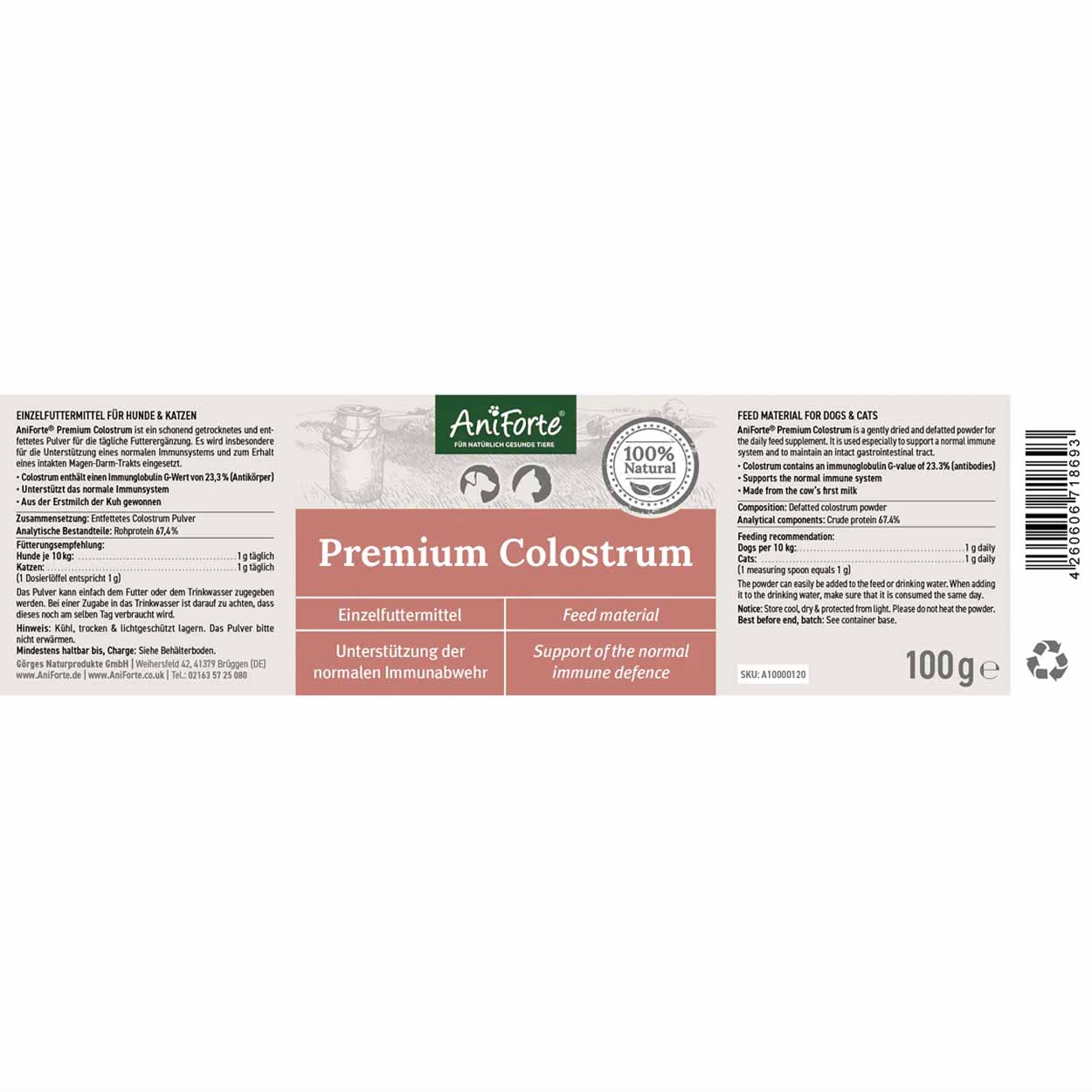 AniForte Premium Colostrum 100g