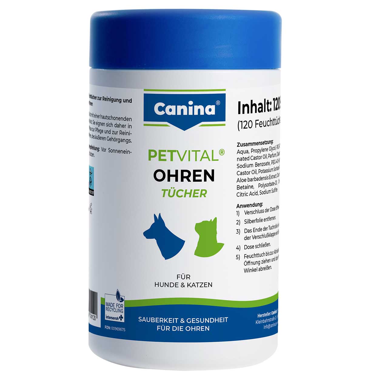 Canina Petvital Ohrentücher