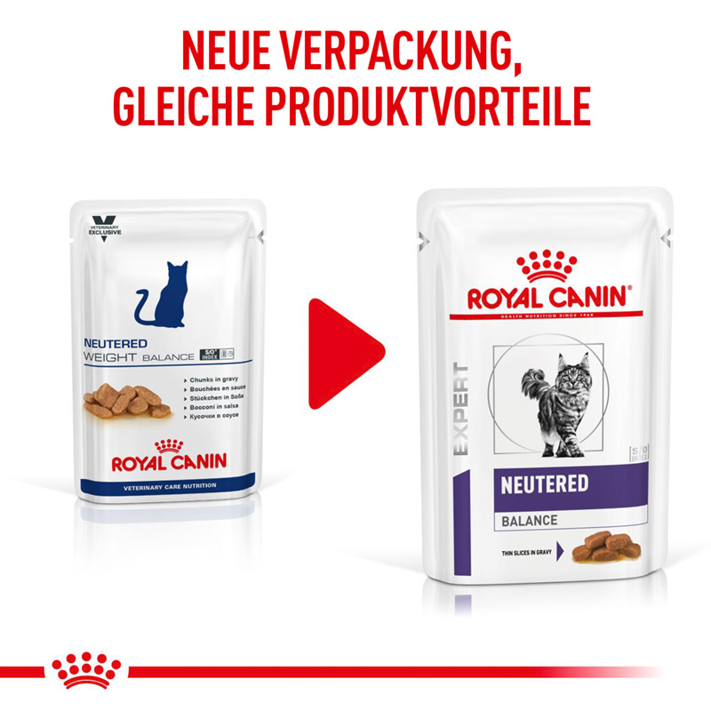 Royal Canin Katze Neutered Balance feine Stückchen in Soße 12x85g