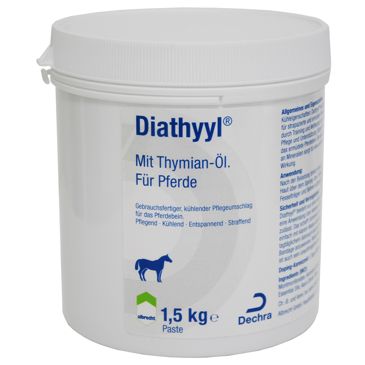 Diathyyl, kühlender Pflegeumschlag für das Pferdebein mit ThymianÖl