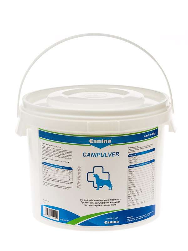 Canina Caniletten Tabletten Calcium kraeftiges Gebiss Knochenbau Canipulver