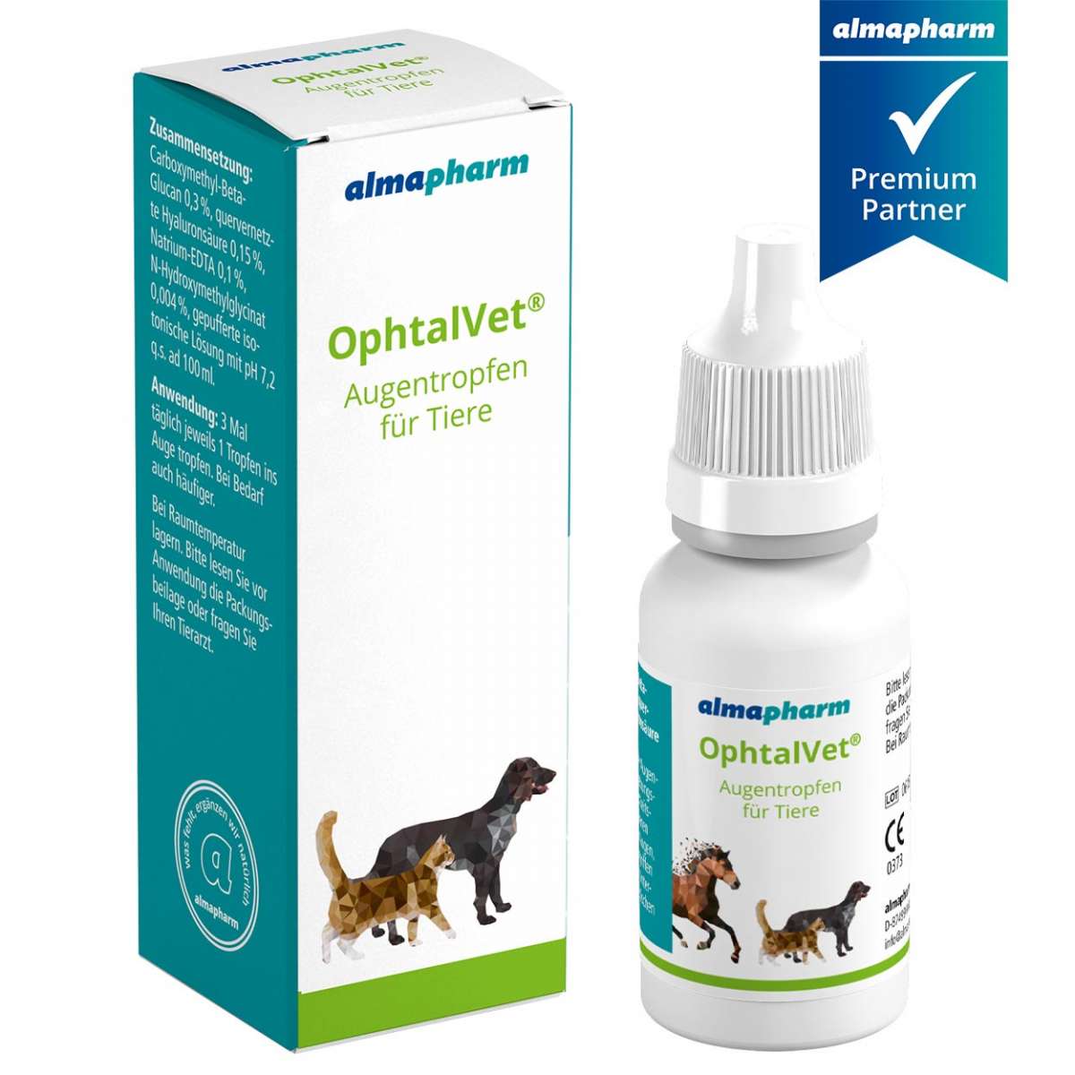 OphtalVet Augentropfen almapharm für Hund Katze Pferd Augenpflege
